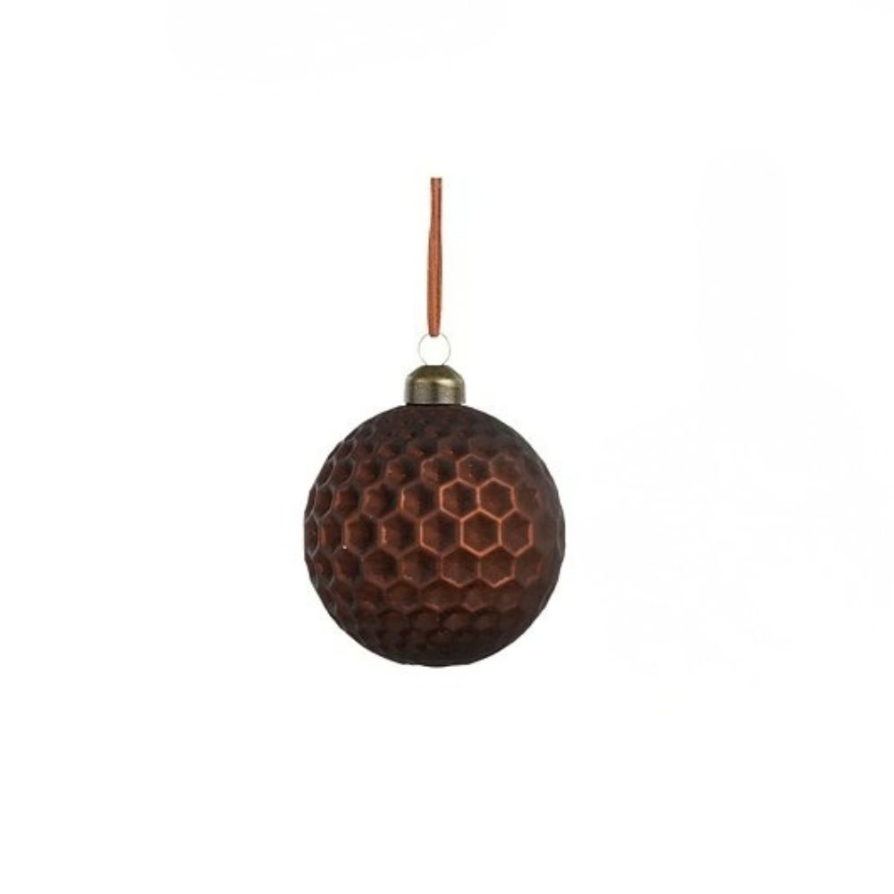 Velvet Christmas Bauble, brown
