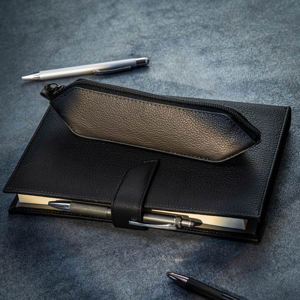 Executive Leather pencil case, anthracite