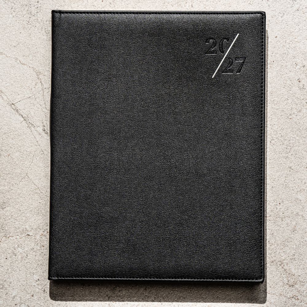 Agenda True, negru, 20.5x26 cm