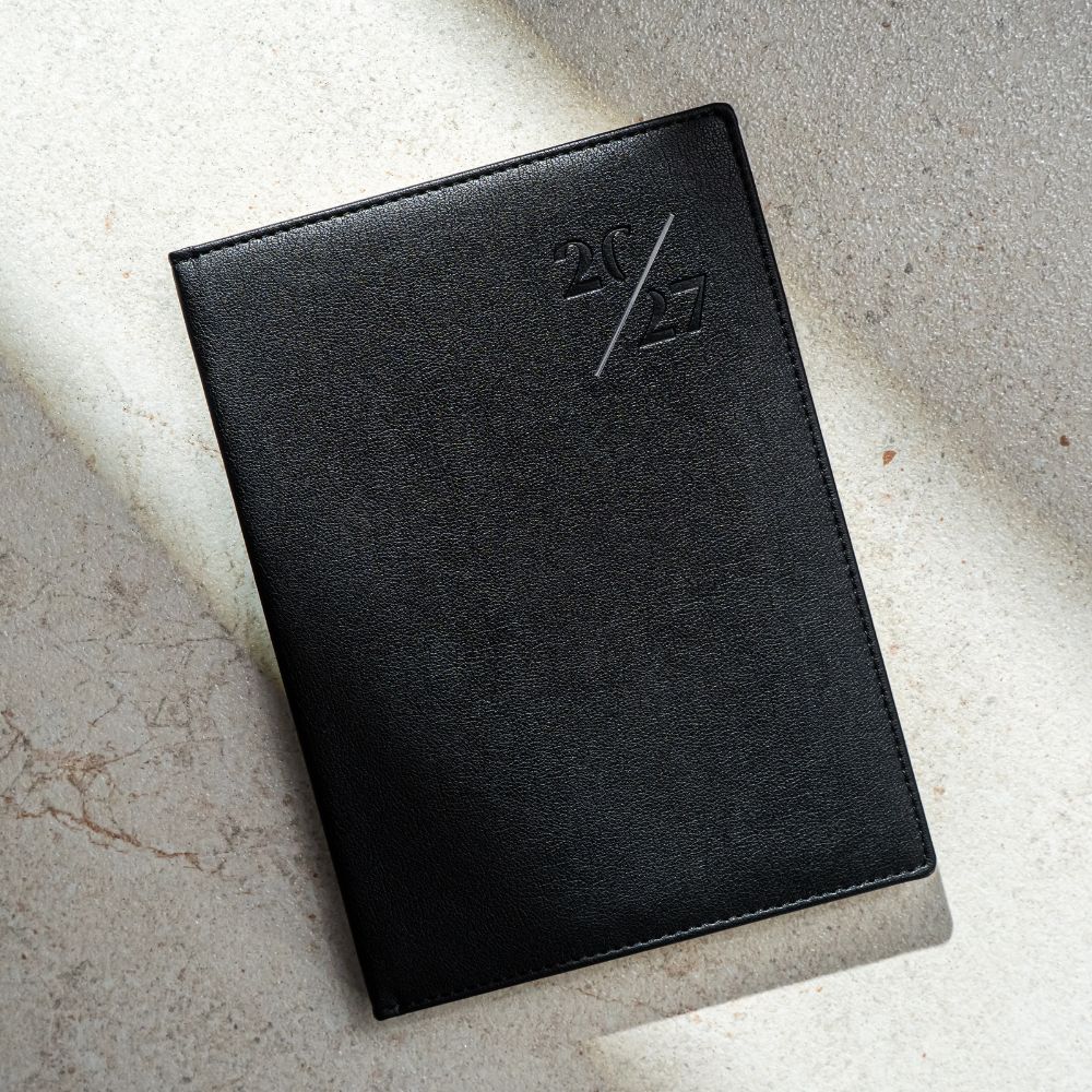 Agenda True, negru, 16x22 cm