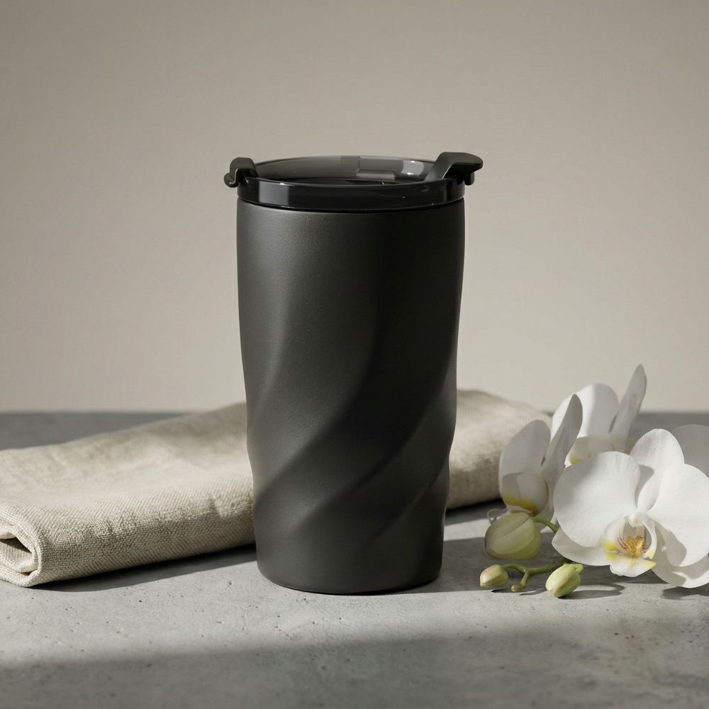 Vortex Calix Ceramic Duo Mug Black