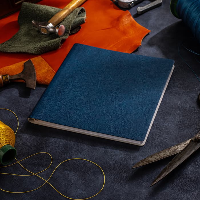 Agenda piele Flexi Quatro, albastru