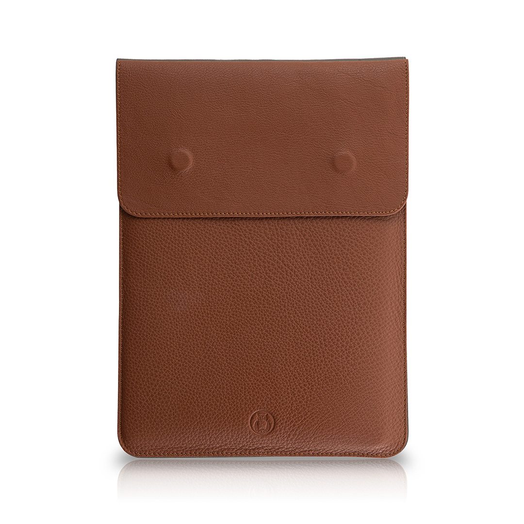 Laptop sleeve, 15 inch, natural leather