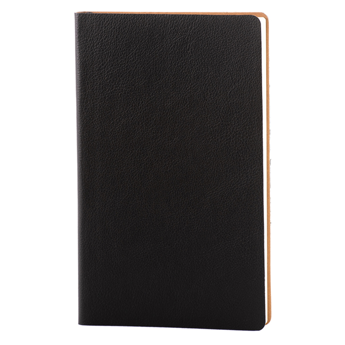 Agenda piele Flexi, negru, 12.5x20.5 cm