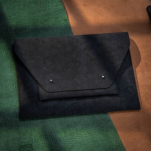 Husa laptop piele PU Iron, negru