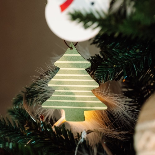 Glob  piele PU Christmas Tree, verde