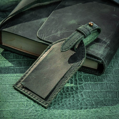 Eticheta bagaj Vintage, verde