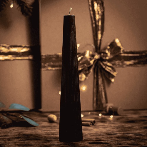 Lumanare Obelisk, negru *