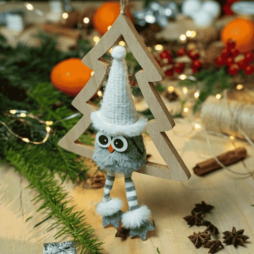 Ornament bufnita pe suport decorativ *