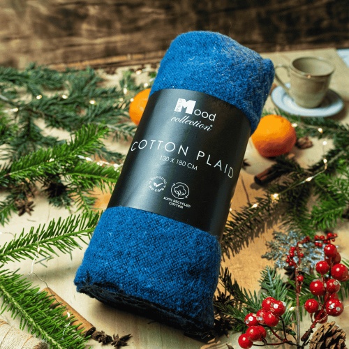 Patura Chrissy, bumbac reciclat, albastru