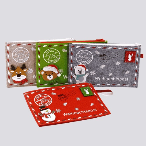 Portofel din lana cu imprimeu festiv*